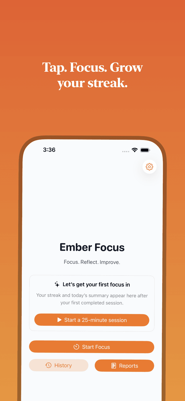 Tap. Focus. Grow your streak.
